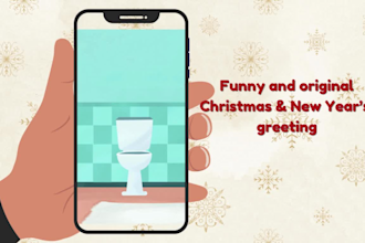 create a funny animated christmas greeting with santa