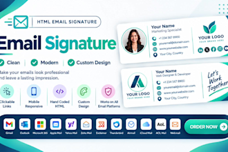 create email signature HTML, clickable HTML email signature