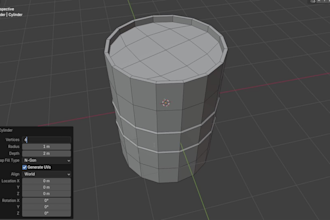 create low poly game assets and props in blender