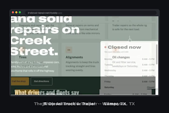 design a professional auto repair shop website in 24 hours