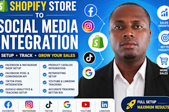 setup shopify social media marketing, ads, store integration