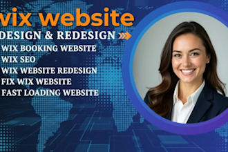 build wix booking website, redesign wix website, fix wix seo