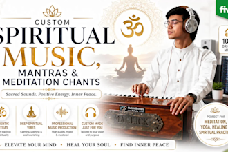 create custom spiritual music, mantras, yoga music, meditation music, chants