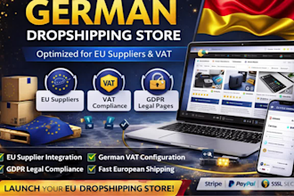 build a german dropshipping store optimized for eu sppliers and vat