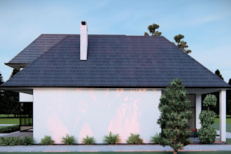 create photorealistic 3d exterior house renders