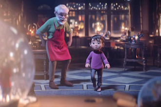 create 3d disney pixar christmas 3d new year cartoon animation with santa claus