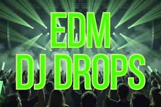 record 5 edm dj drops or radio sweepers