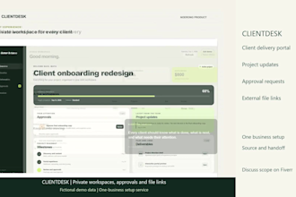 set up a branded client portal for projects and approvals