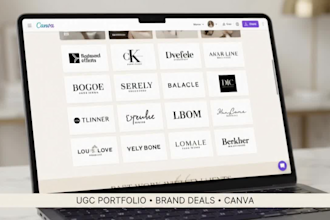design ugc creator portfolio website and landing page for brand deals
