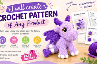 create crochet pattern of any product