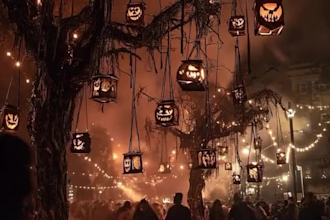 design professional halloween flyer invitation poster create halloween ai video
