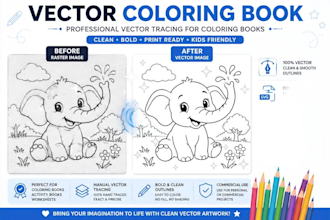 do vector tracing, logo design, cricut svg, coloring book