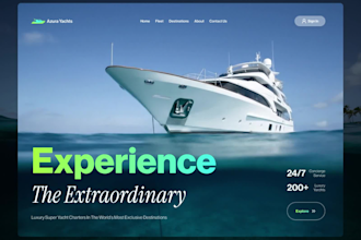 create yacht website, boat website, rental website and limo company website