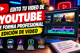 edito tu video de youtube de forma profesional edicion de video