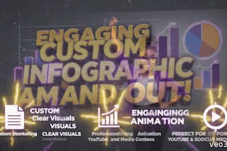 create custom engaging infographic animation video