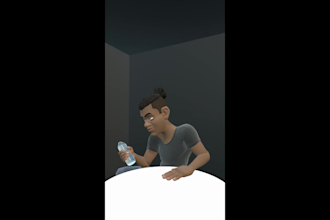 do something 3d character animation using blender