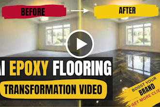 create viral ai epoxy flooring before and after transformation video