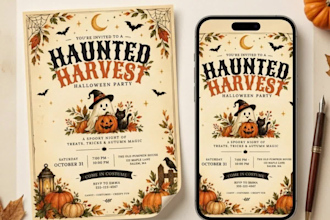 design an editable halloween party invitation in canva