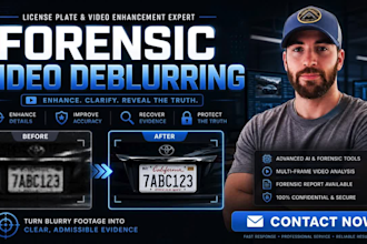 do forensic video de blurring, enhancement, and restore blurry cctv or forensic