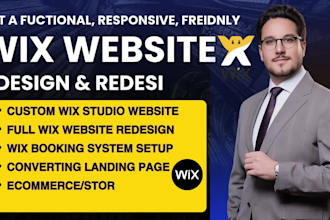 build wix studio website redesign wix website wix booking website landing page