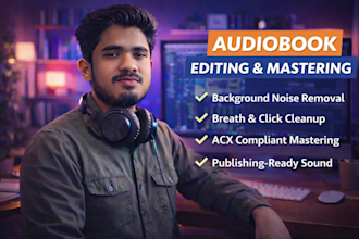 professionally edit your audiobook for acx and audible standards