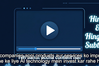 generate accurate hindi or hinglish subtitles for your videos