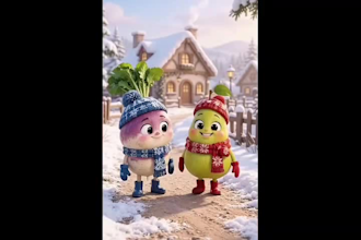 create cute 3d cartoon characters and animated stories