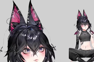 draw rig live2d vtuber model live 2d vtuber rigging anime 3d vtuber commission