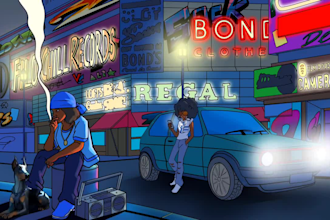 draw custom cartoon album cover art, music cover art, and illustrated cover art
