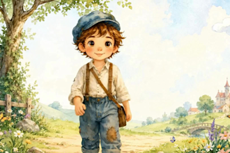 kinderbuch aquarell illustration und buchcover fur geschichtenbuch erstellen