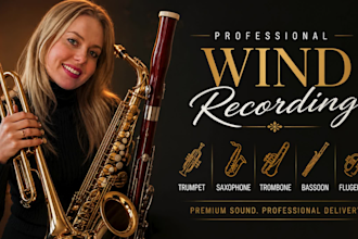 record trumpet, saxophone, trombone and flugelhorn for your song