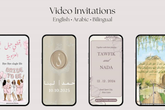 create a custom wedding or engagement video invitation