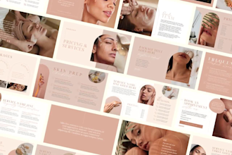 design cosmetic skincare catalog, product booklet and canva brochure
