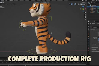 model and rig a 3d cartoon character for youtube and brands