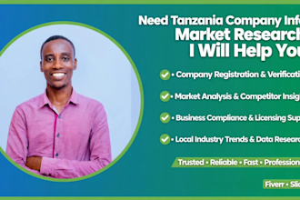 do tanzania business research, company verification and market data collection