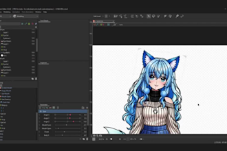 design custom anime pngtuber model for twitch and streaming emote chibi pngtuber