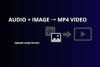 convert your audio and image into a mp4 video for upload