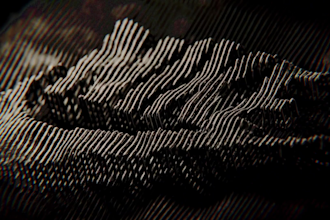create a cinematic glitch topographic 3d logo animation