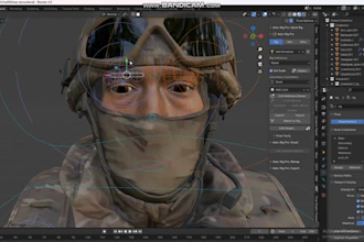 blender rigging 3d character,arkit52 facial blendshapes,unreal,unity,animaze rig