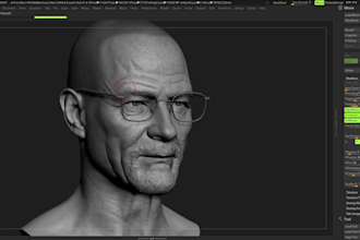 sculpt realistic 3d portrait bust 3d head model with facial likeness 3d printing