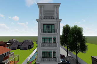 design project by autocad, revit, enscape