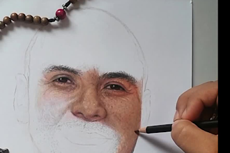 draw a realistic portrait or catholic art from your photo