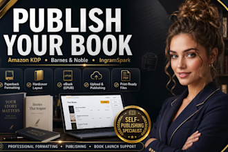 publish book amazon KDP barnes noble ingramspark paperback ebook hardcoverformat