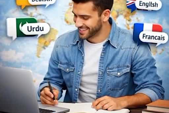 translate english to german french and urdu accurately