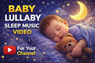 create lullaby baby sleep music youtube video for your channel