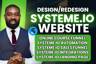 design systeme io website, systeme io course website, systeme io landing page