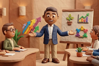 create modern polished ai 3d claymation stop motion puppet animation for brands