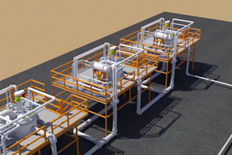 create realistic 3d industrial plant animation and process simulation