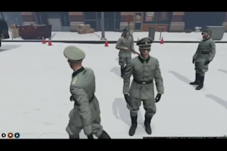 create a fivem qbcore military peds control script