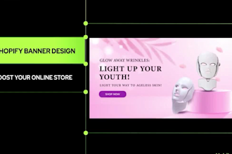 design website banner, web slider, and shopify banner